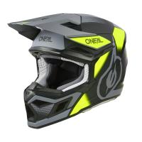 Oneal Шлем кроссовый 3Series Neon Vision V.24 серый/желтый в Красноярске