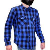 MCP Моторубашка мужская Rebel Full kevlar, черно-светло синий в Красноярске