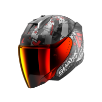 Shark Шлем Skwal I3 Jet Hellcat Mat Black/Chrome/Red в Красноярске