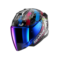 Shark Шлем Skwal I3 Jet Hellcat Black/Chrome/Blue в Красноярске