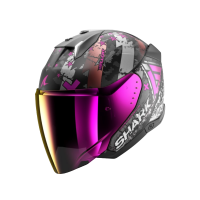 Shark Шлем Skwal I3 Jet Hellcat Mat Black/Chrome/Violet в Красноярске