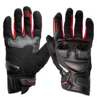 Sweep Перчатки кожаные+текстиль Hammer Black/Red в Красноярске
