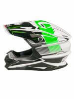AIM Шлем кроссовый JK803 White/Green в Красноярске