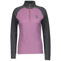 Scott Термокофта женская  Zip Defined Merino dark grey melange/cassis pink в Красноярске