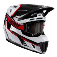 Leatt Шлем кроссовый  7.5 V26 White-Red + очки Velocity 4.5 в Красноярске