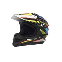 Desment Шлем кроссовый Raptor White-Yellow-Blue graphic в Красноярске