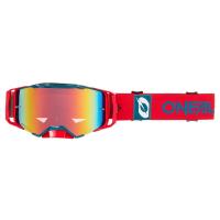 Oneal Маска Кроссовая B-33 Bold красный, иридиевые линзы в Красноярске