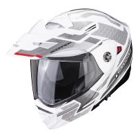 Scorpion Exo Мотошлем ADX-2 Carrera Белый/Серый Металлик в Красноярске