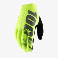 100% Мотоперчатки текстильные подростковые Brisker Youth Glove Fluo Yellow в Красноярске