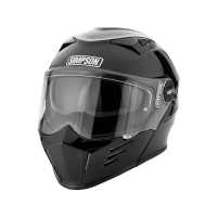 Simpson Шлем модуляр Darksome Gloss Black в Красноярске