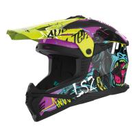 LS2 Шлем MX708 Fast II Gorilla фиолетово-желтый в Красноярске