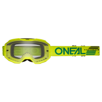 Oneal Маска кроссовая B-10 Solid V.24, желтый, прозрачные линзы Antifog, с защитой от уф лучей в Красноярске