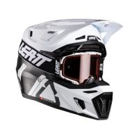 Leatt Мотошлем 9.5 Carbon-White + очки Velocity 6.5 V26 в Красноярске