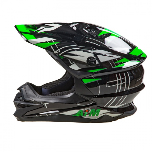AiM Шлем кроссовый JK803S Green/Black в Красноярске