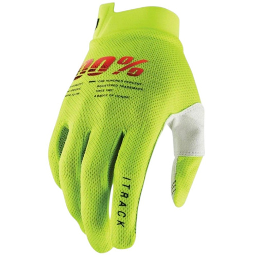 100% Мотоперчатки текстильные ITrack Fluo/Yellow в Красноярске