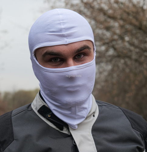 MotoLike Подшлемник Хлопок/Эластан Белый в Красноярске