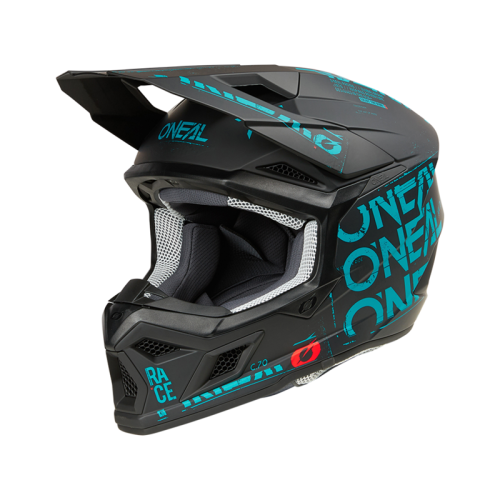 Oneal Шлем кроссовый 3Series Static черный/бирюзовый в Красноярске