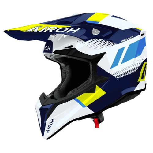Airoh Шлем Wraaap Vision Yellow-Blue Gloss в Красноярске